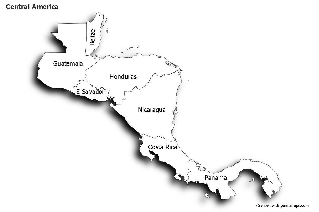 Position géographique du Nicaragua puzzle en ligne