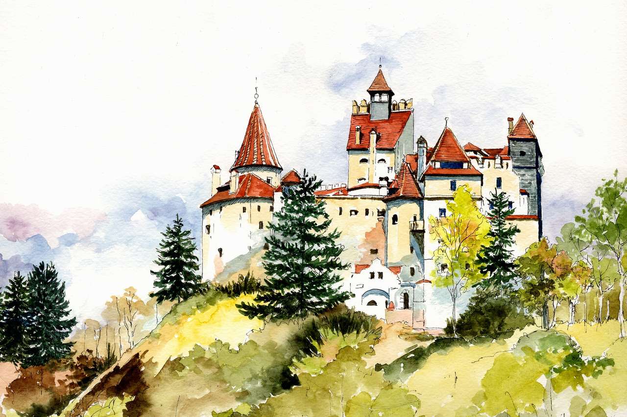 château sur la colline puzzle en ligne
