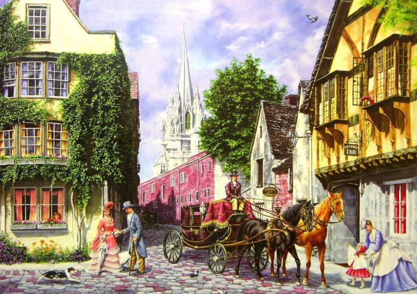 A sunny day perfect for a carriage ride online puzzle