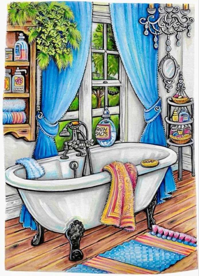 vasca da bagno con vista puzzle online