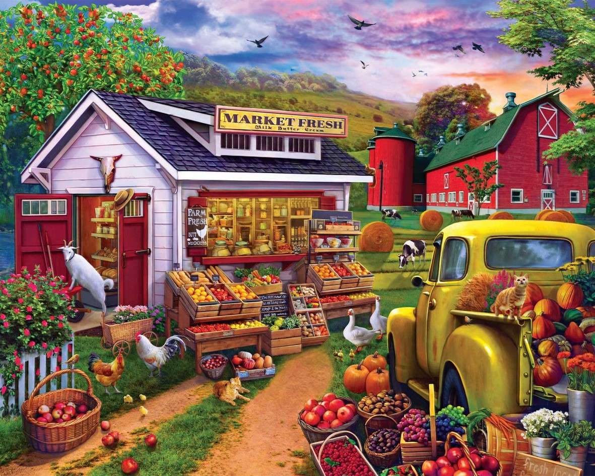 Sale of fresh fruits and vegetables online puzzle