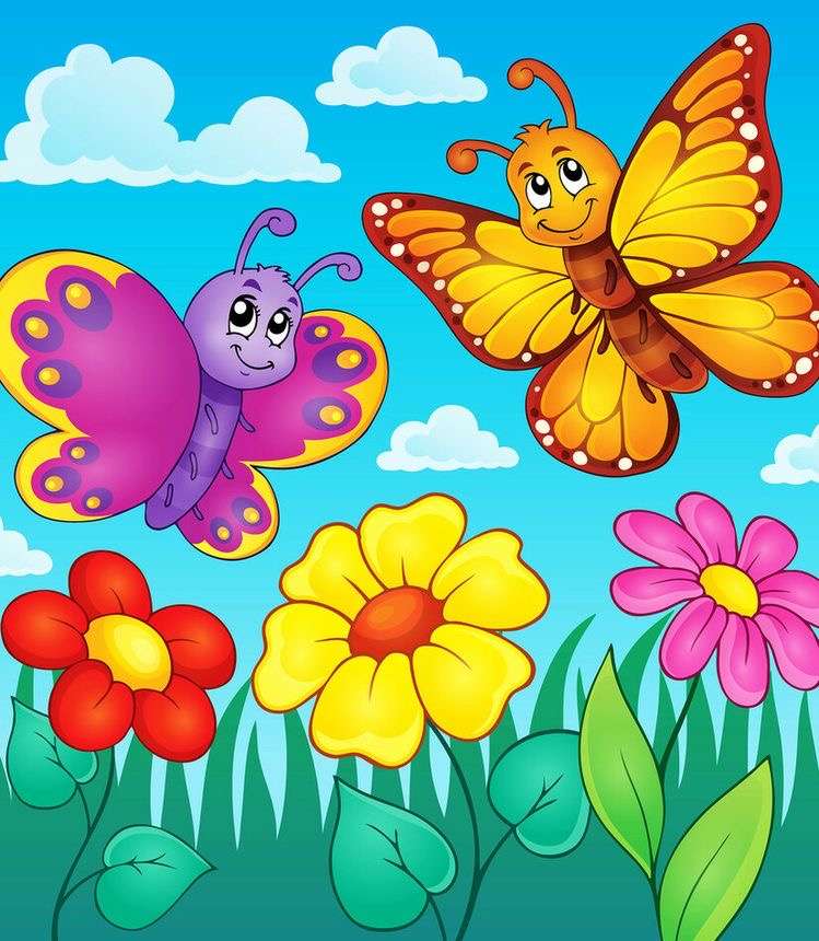 Яскраві метелики онлайн пъзел