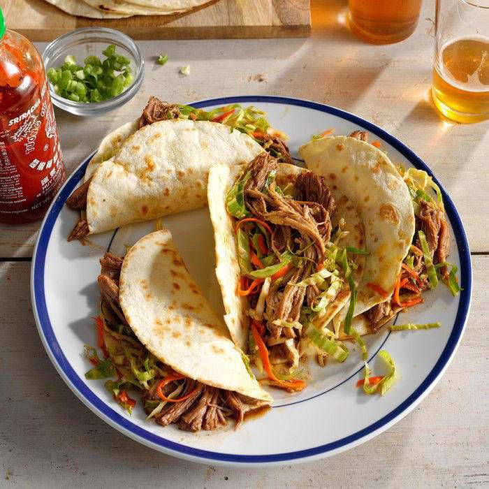 Tacos i asiatisk stil pussel på nätet