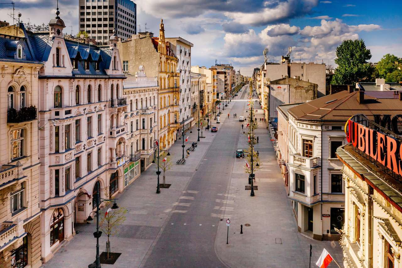 Κέντρο της πόλης του Λοτζ στην Πολωνία παζλ online