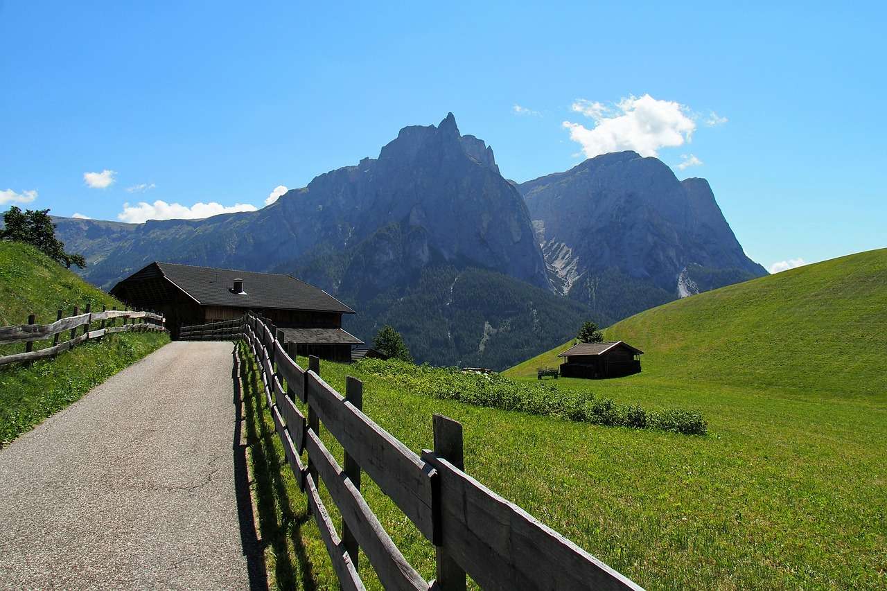 Route de montagne Tyrol du Sud puzzle en ligne