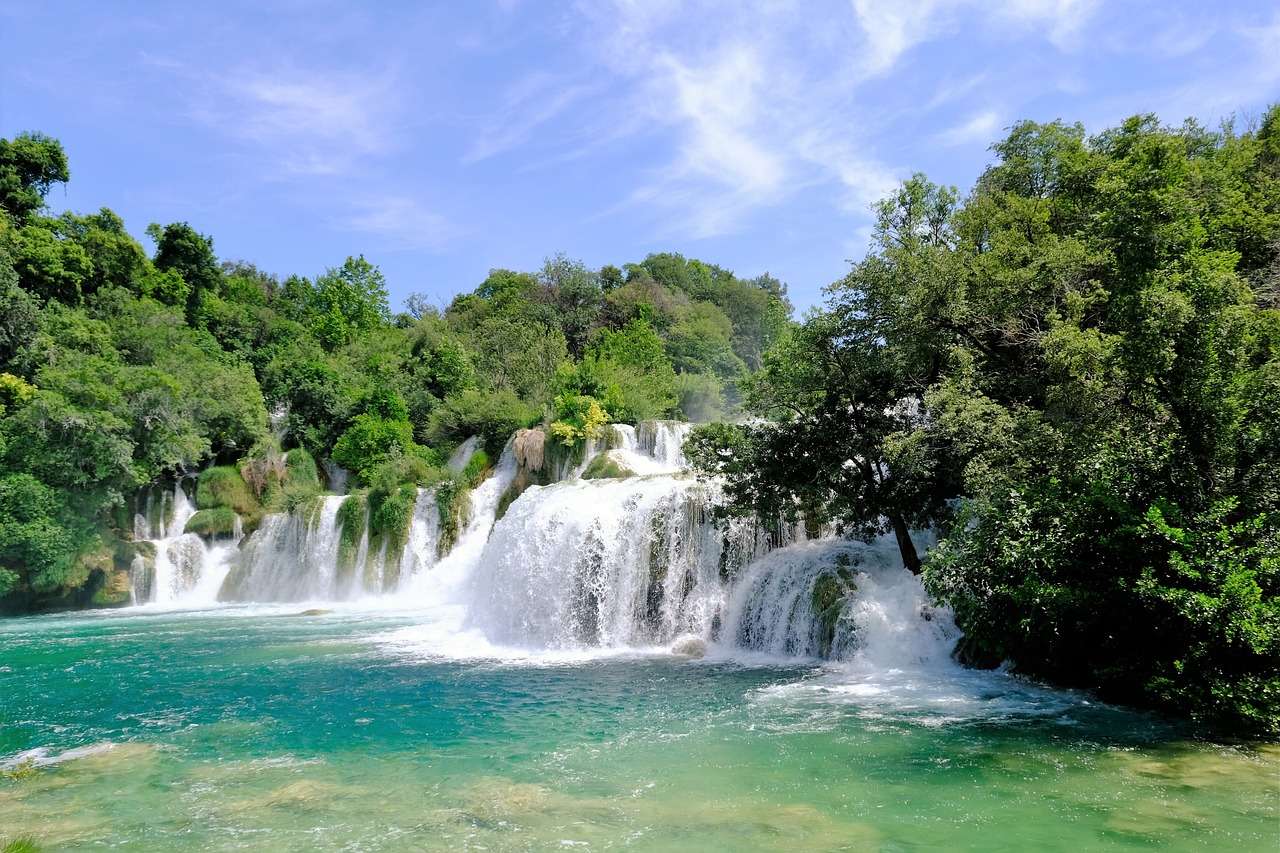 Річка водоспад Хорватія пазл онлайн