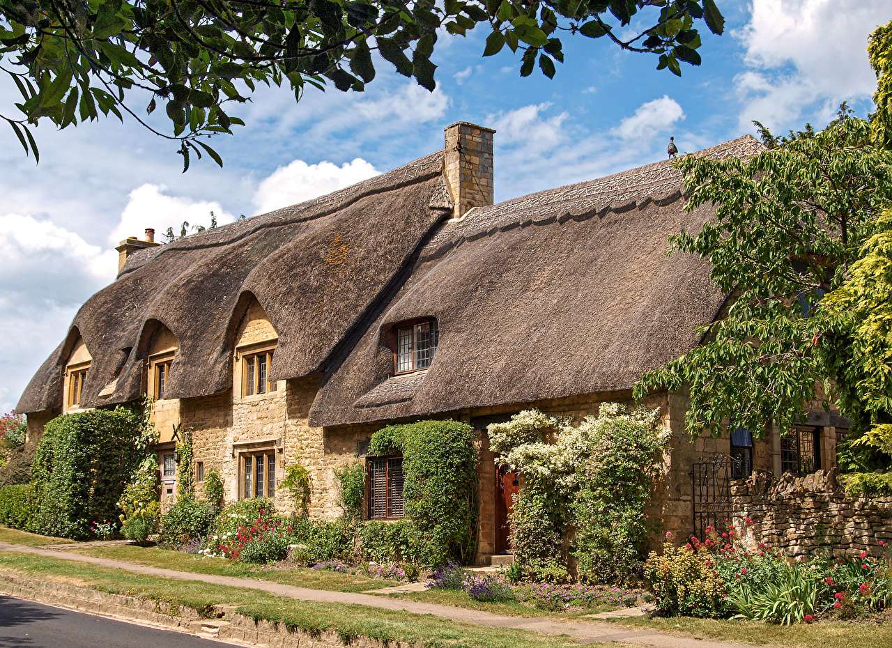England - Chipping Campden-Häuser in Gloucestershire Puzzlespiel online