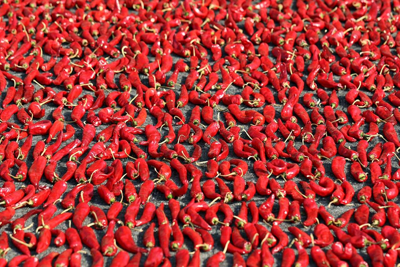 Un sacco di peperoncini piccanti puzzle online