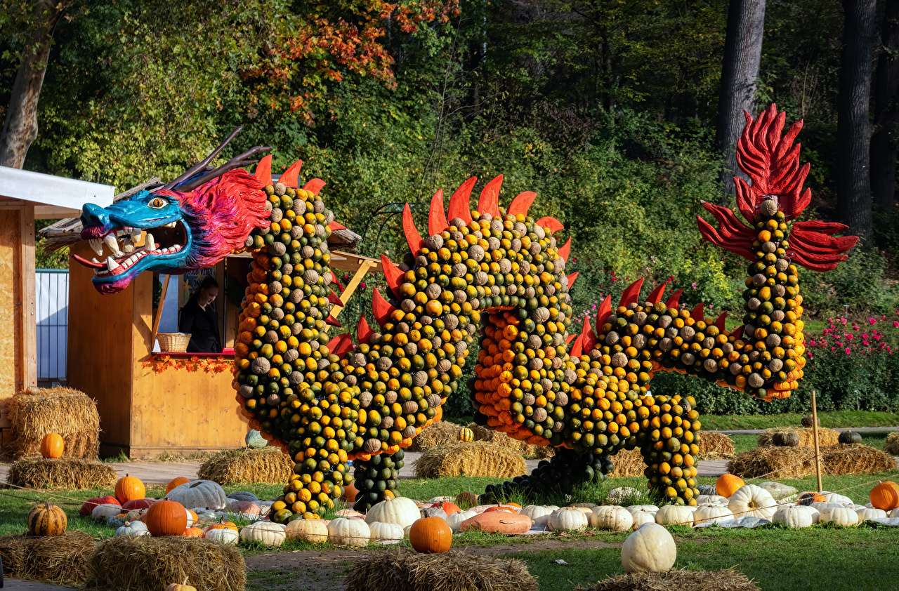 Alemanha- Dragons Ludwigsburg Pumpkin Festival quebra-cabeças online