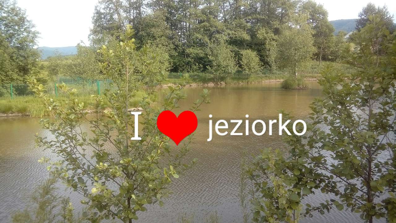 Um lago perto de Sułkowice perto de Andrychów puzzle online
