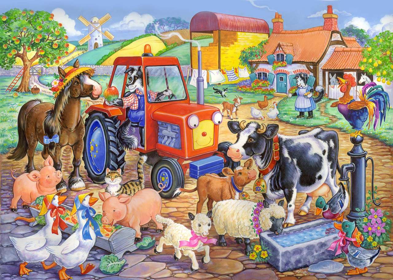 ein lustiger Bauernhof Puzzlespiel online