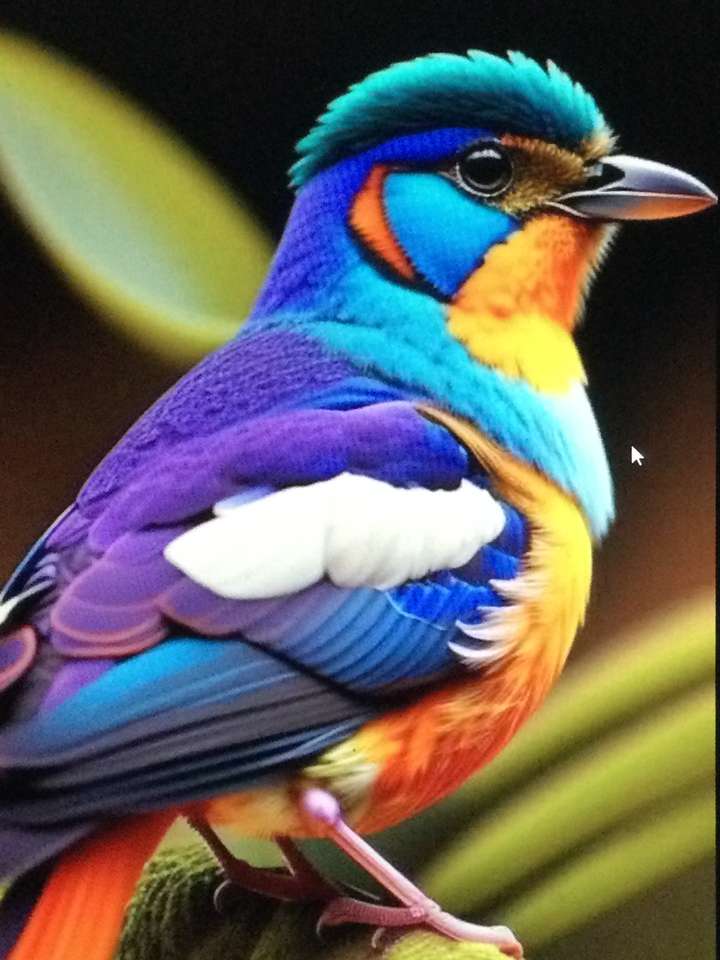 Птицы многих цветов онлайн-пазл