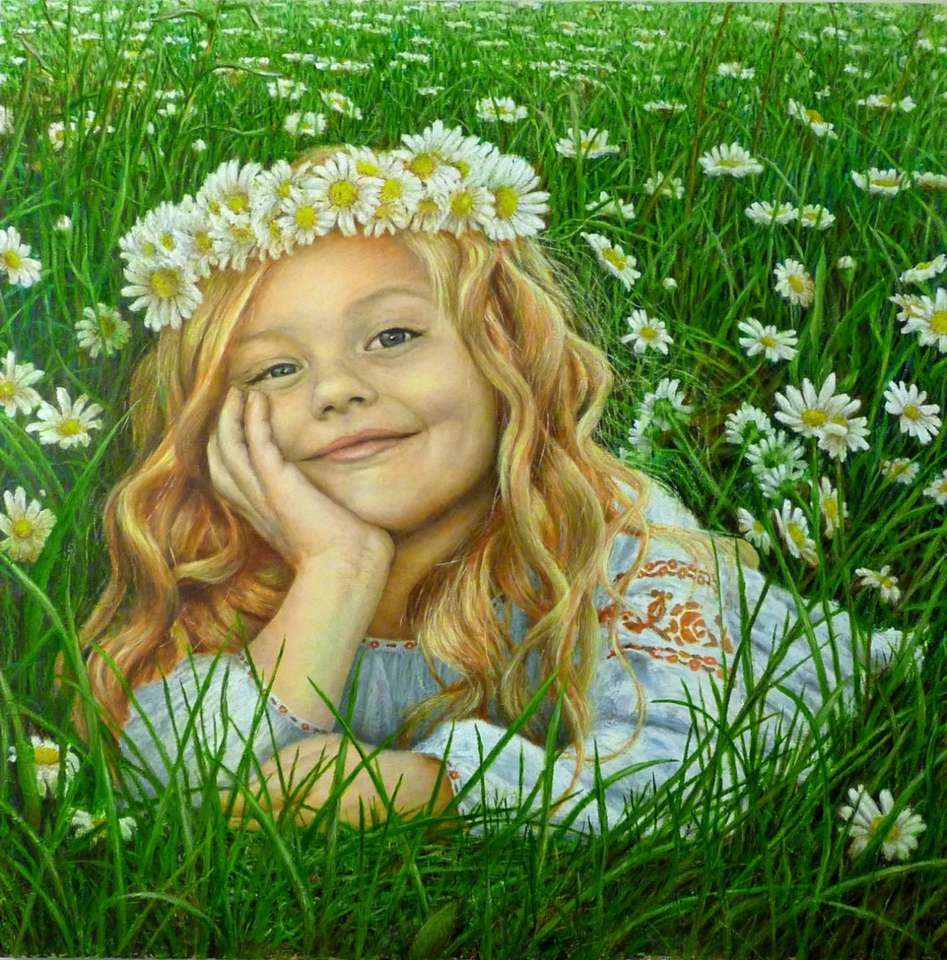 Girl on the meadow jigsaw puzzle online