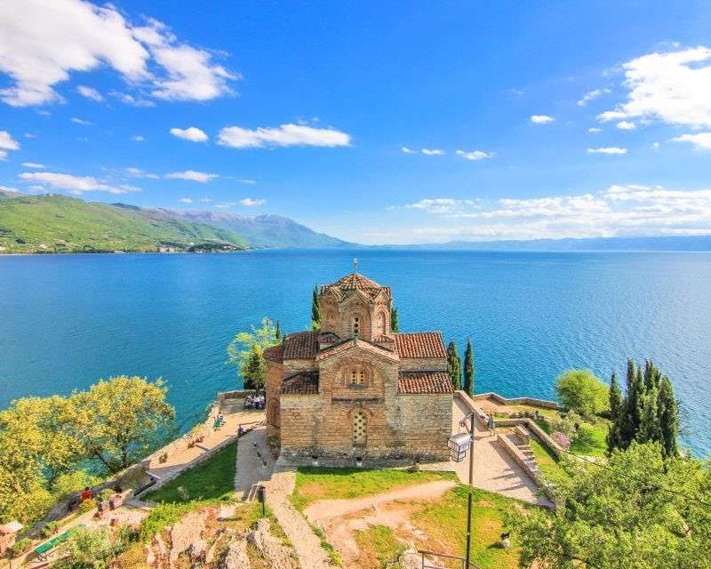 Makedonien och Ohridsjön pussel på nätet