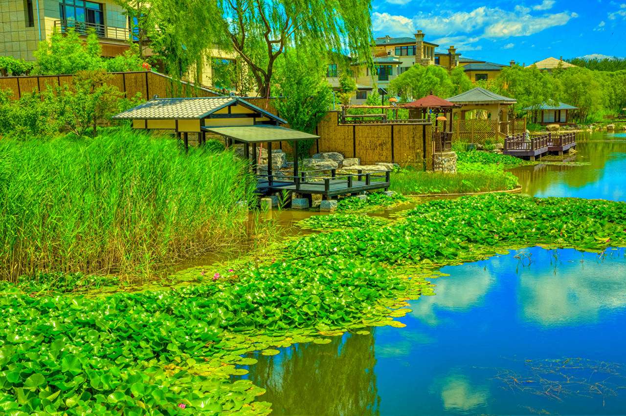 Китайский парк - гавань на реке Дзен в Пекине онлайн-пазл