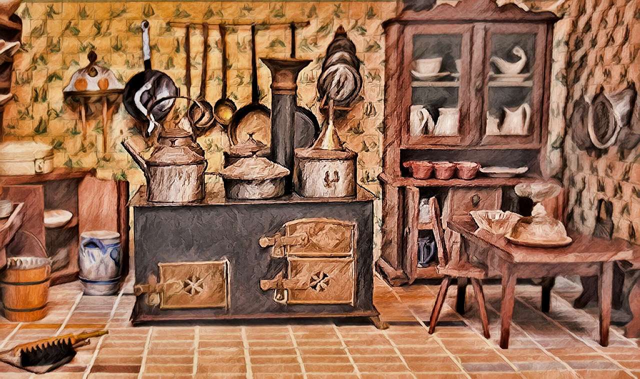 Старинная кухня рисунок
