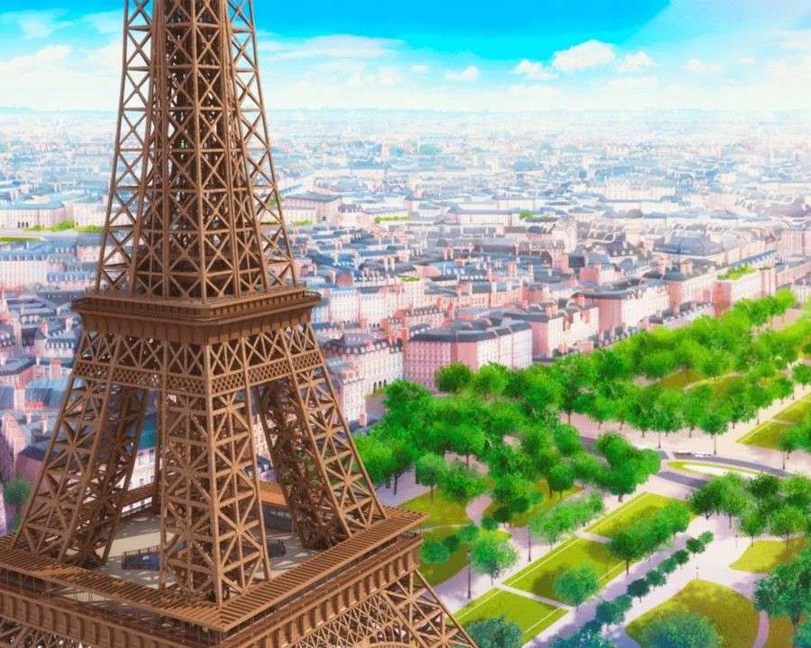 панорама Парижа пазл онлайн