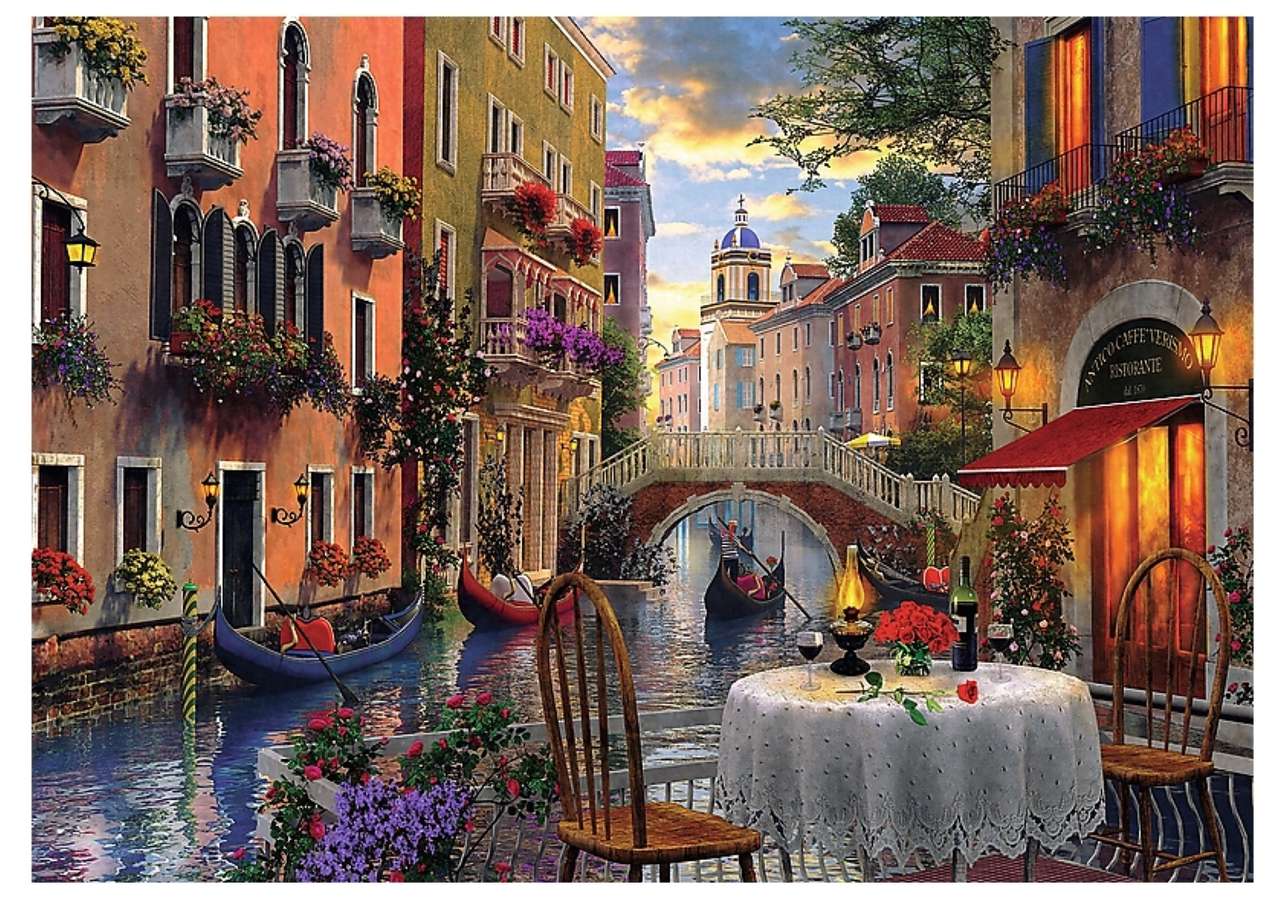 romantické Benátky online puzzle