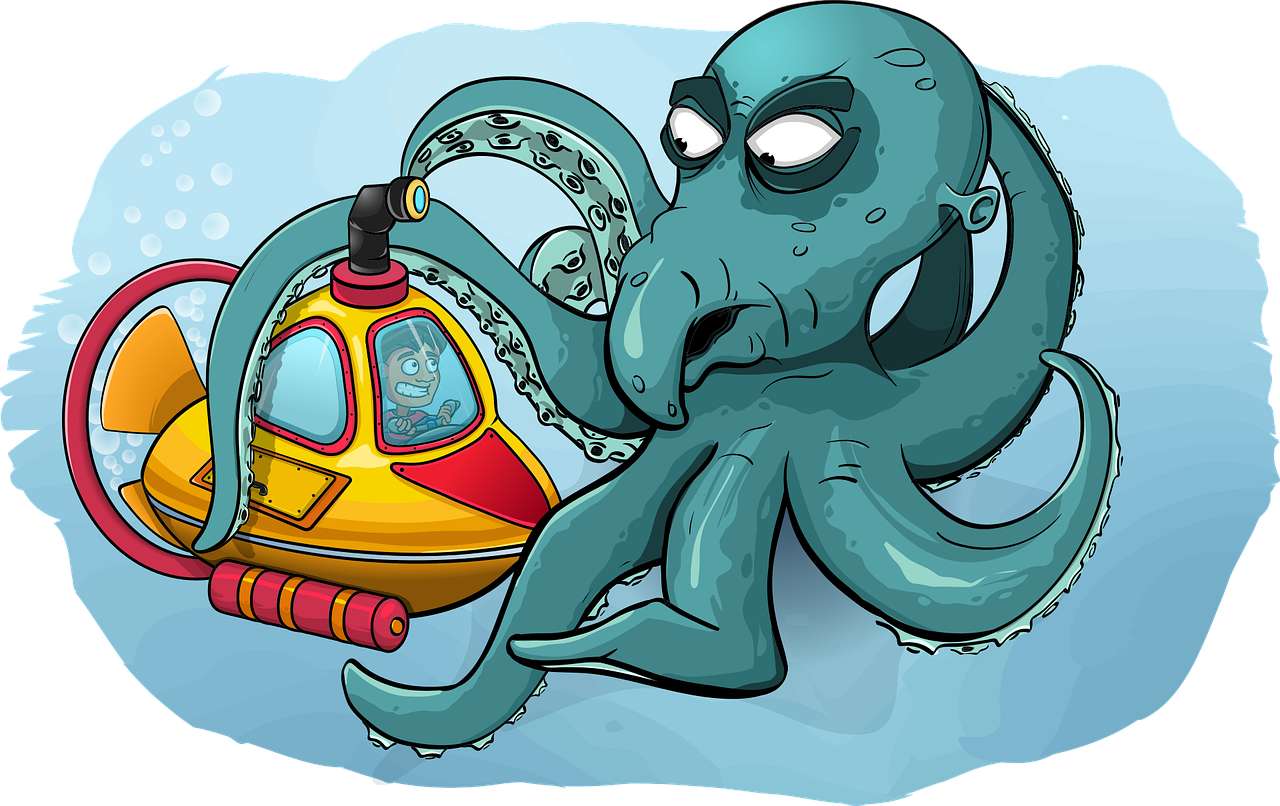 Octopus Diver Víz alatti kirakós online