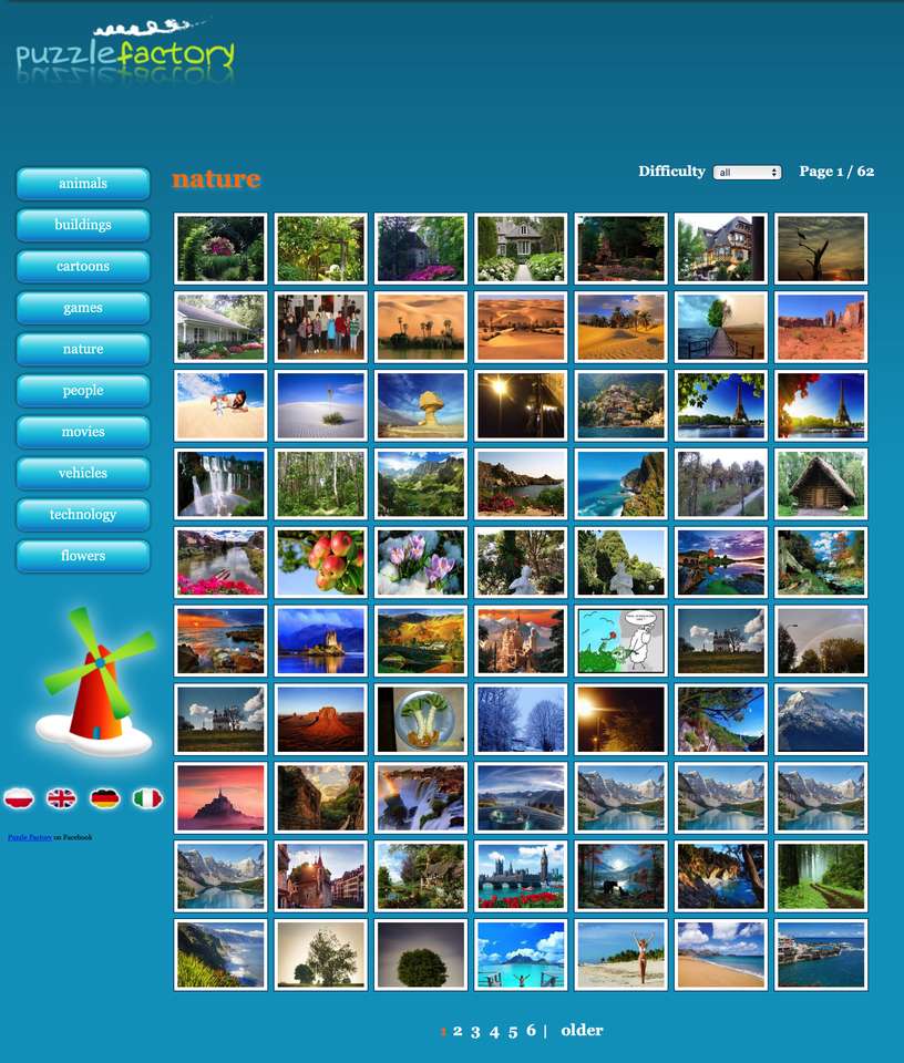 La prima versione di PuzzleFactory 2007 puzzle online