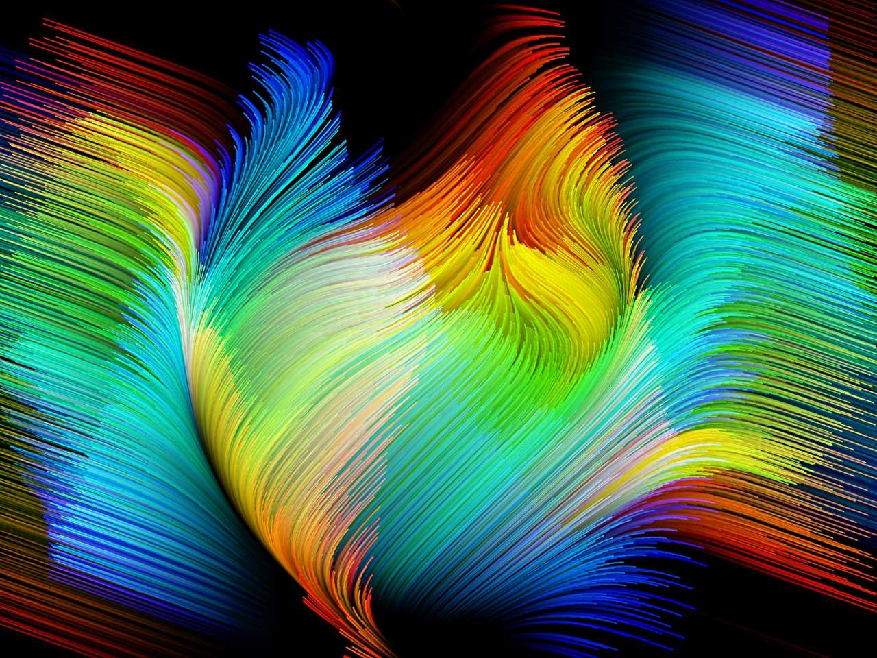 Абстрактни цветове на дъгата онлайн пъзел