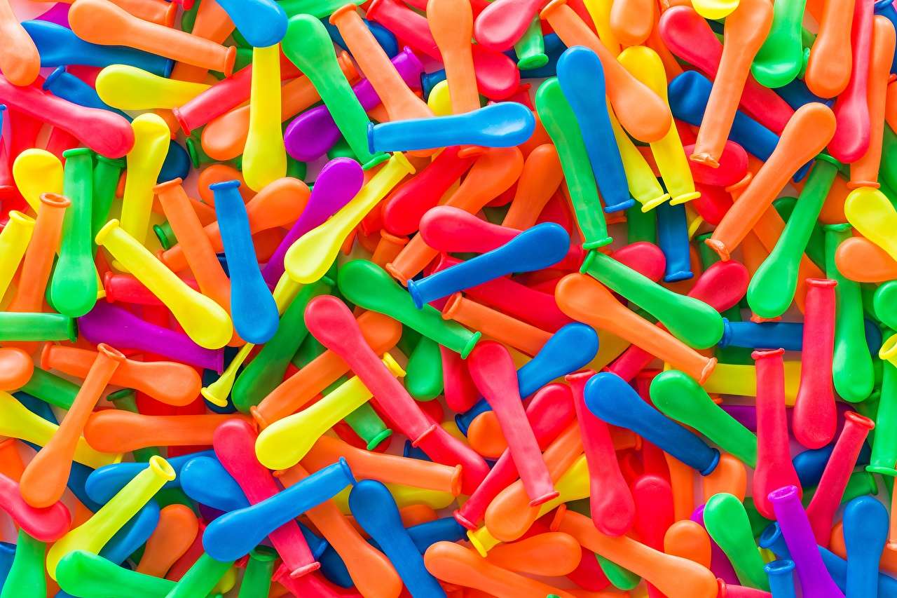 Весели цветове на балони онлайн пъзел