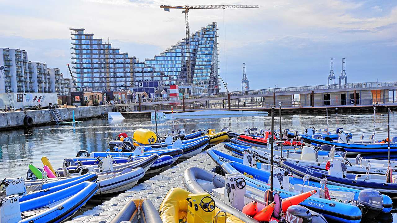 Denemarken - Strandboulevard in Aarhus Midden-Jutland legpuzzel online