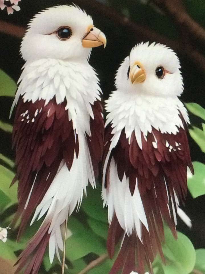 Dva krásní ptáci skládačky online