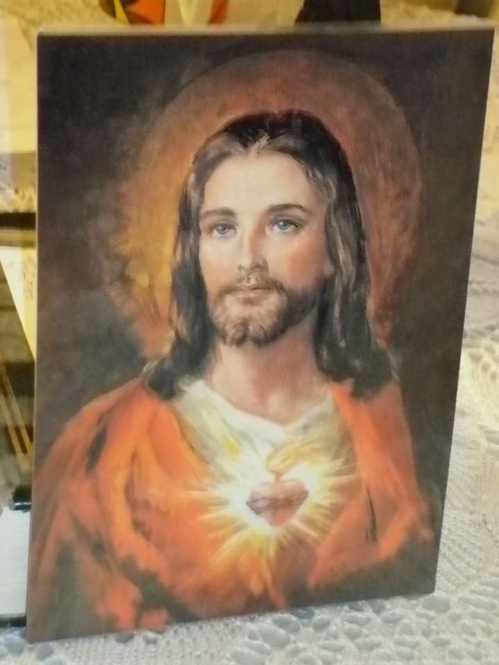Jézus-kép a templomban kirakós online