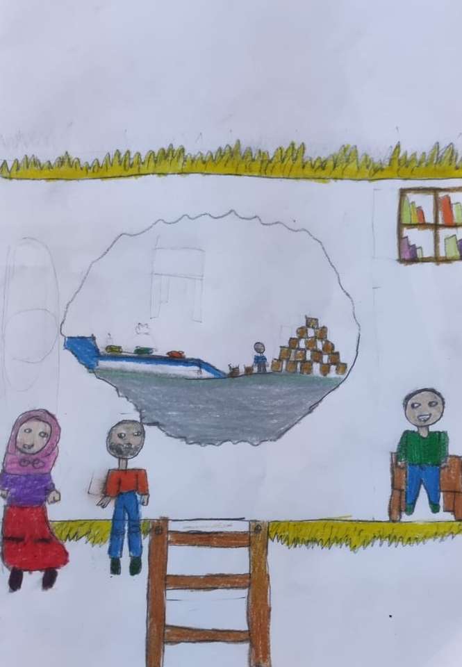 Рисунка, направена от деца от Турция за книга онлайн пъзел