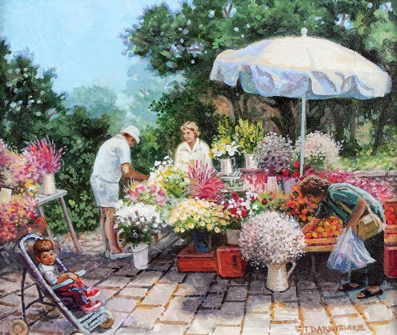 Vente de fleurs en plein air puzzle en ligne