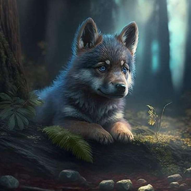 κουτάβι λύκος παζλ online