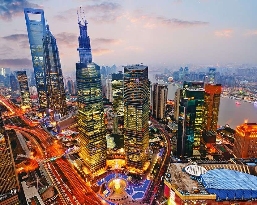 Shanghais skyline Pussel online