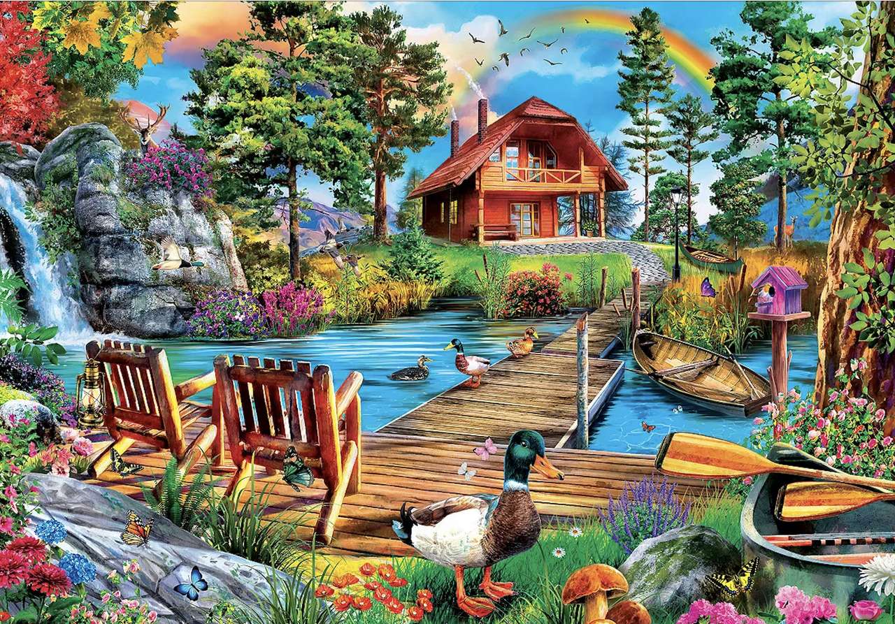Uma casa e um lugar de sonho para muitos de nós encanta com a sua beleza puzzle online