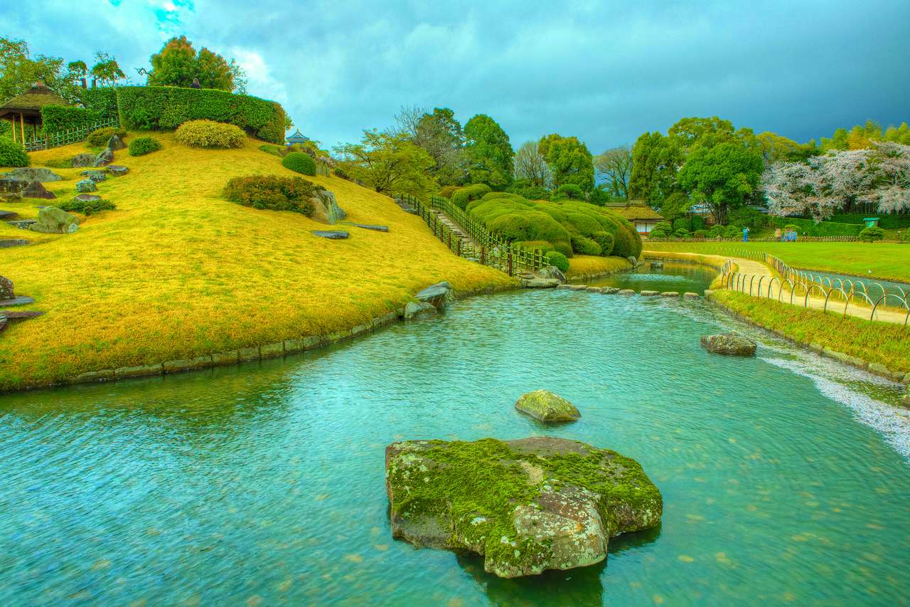 Ιαπωνία -Kōraku-en - ένας όμορφος κήπος στην Οκαγιάμα online παζλ