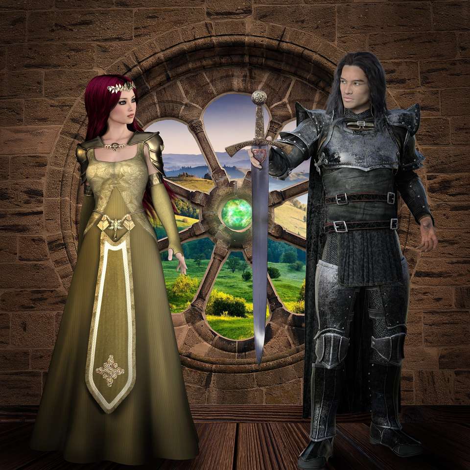 Prinzessin und Ritter Puzzlespiel online