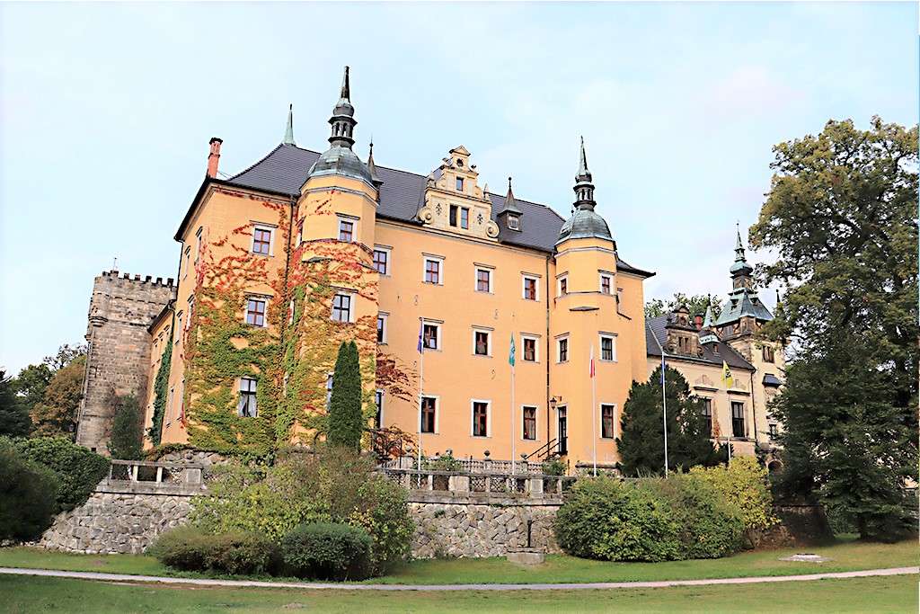 Staden Görlitz i Polen Klitschdorf slott pussel på nätet