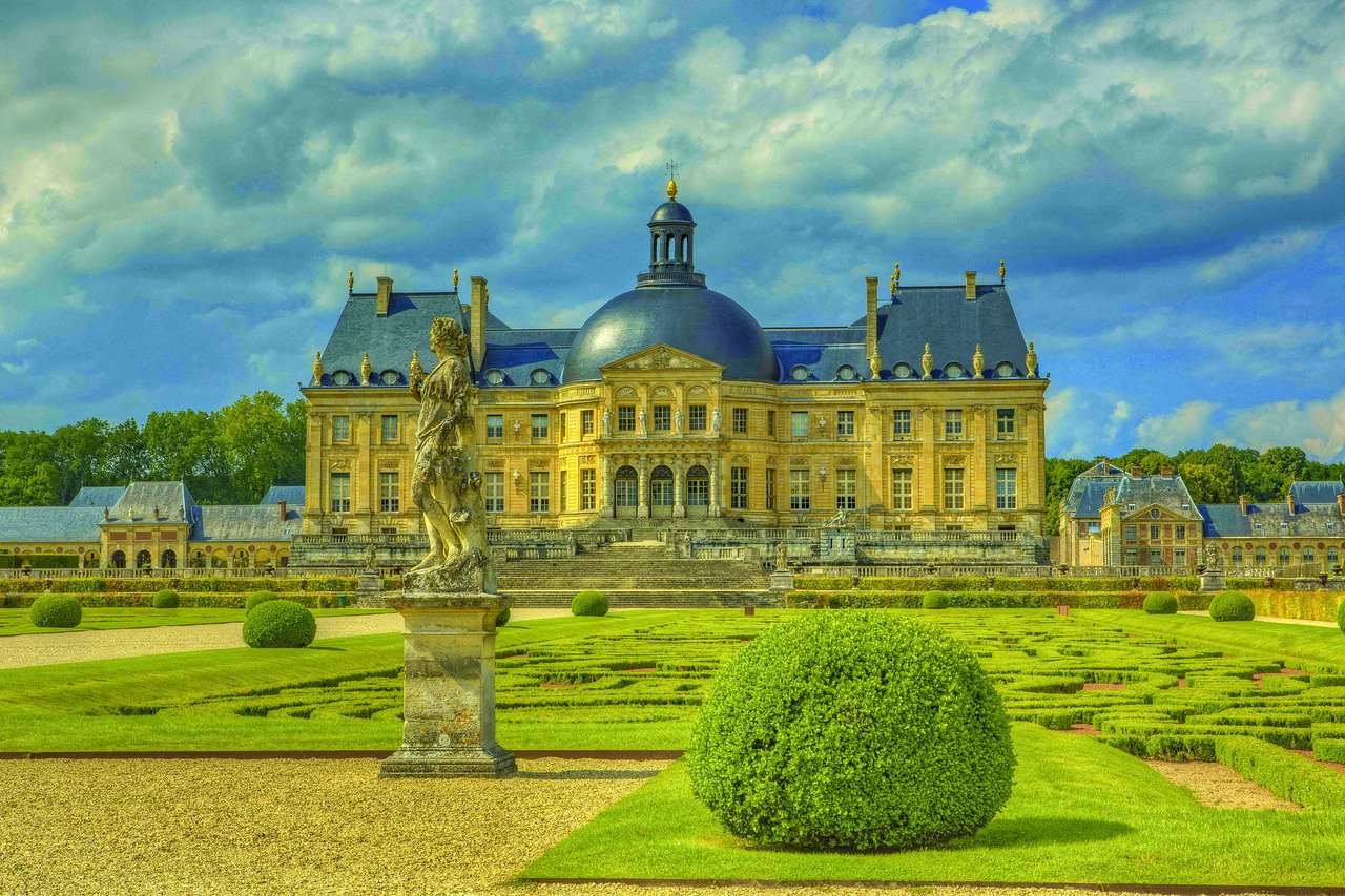 Francia -Castillo de Vaux-le-Vicomte al estilo de Luis XIV rompecabezas en línea