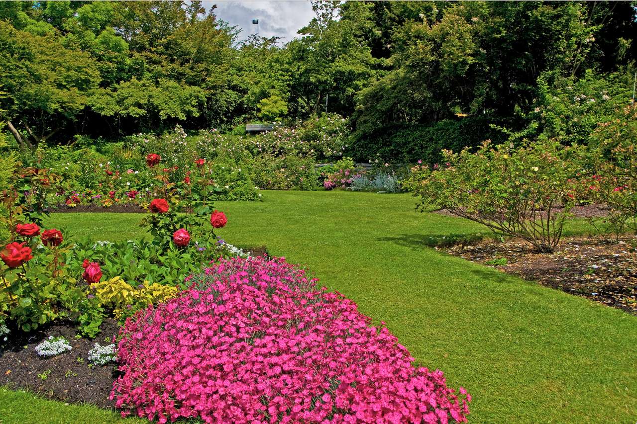 Канада-красивый сад королевы Елизаветы в Ванкувере онлайн-пазл