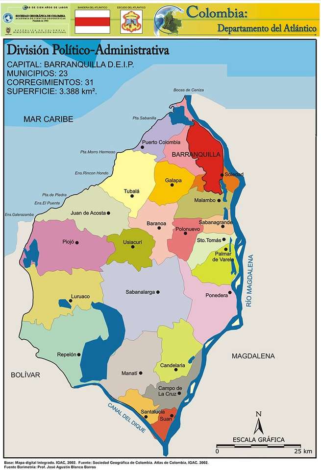 Map of the municipalities online puzzle