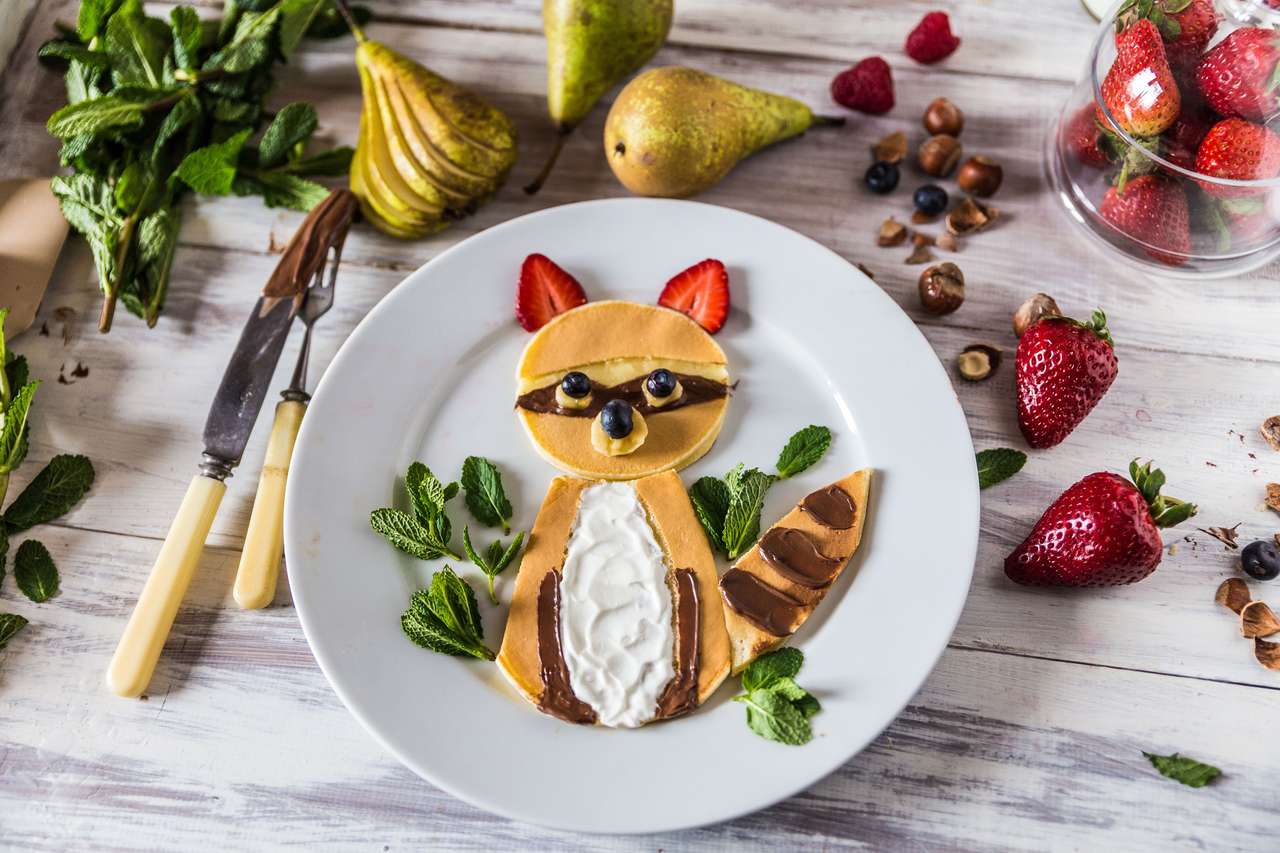 Έμπνευση για το fussy eater pancake σε σχήμα ρακούν παζλ online