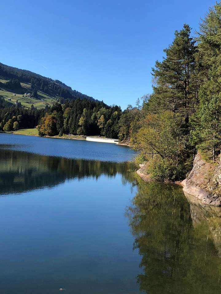Δάσος - ορεινή λίμνη παζλ online