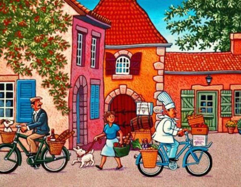 bucătarul pe bicicletă puzzle online