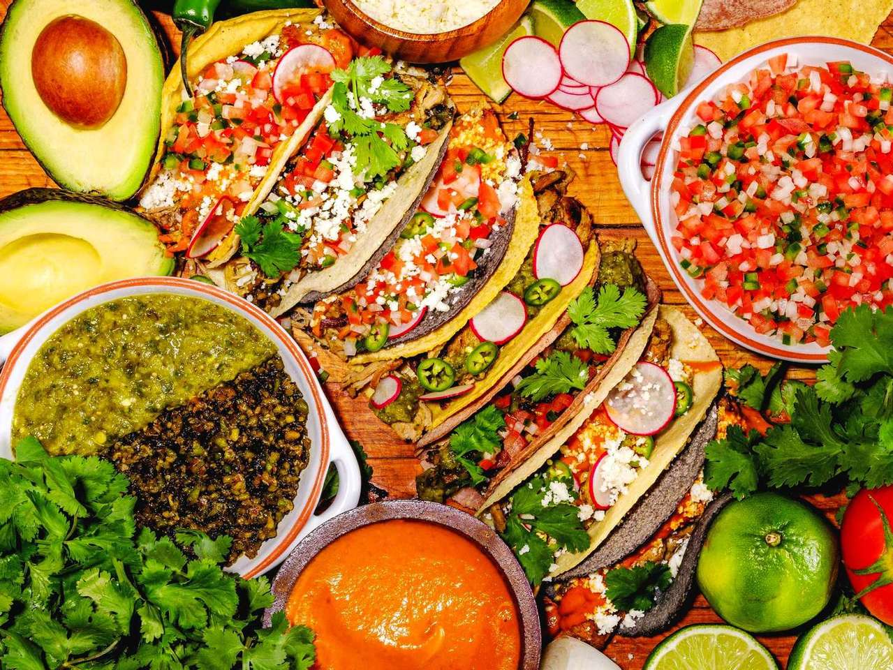 Πολύχρωμα Tacos online παζλ