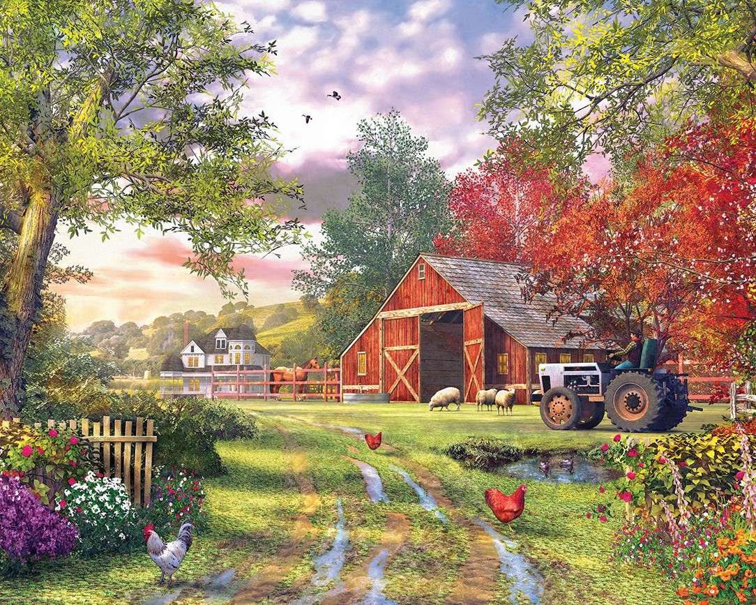 Farm in the countryside online puzzle