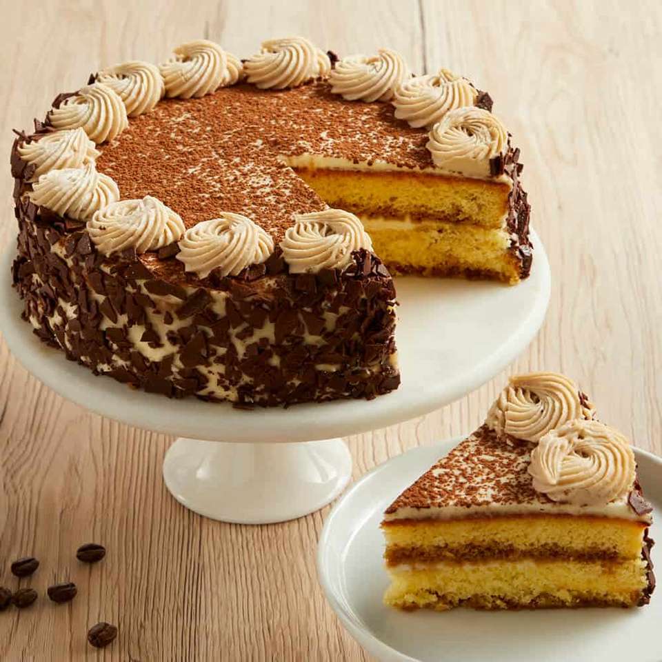 Κέικ με κρέμα καφέ παζλ online