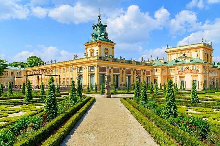Varšavský palác Wilanow v Polsku online puzzle