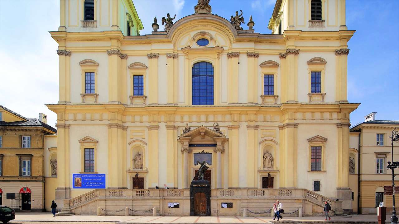 Kostel svatého Kříže ve Varšavě Polsko online puzzle