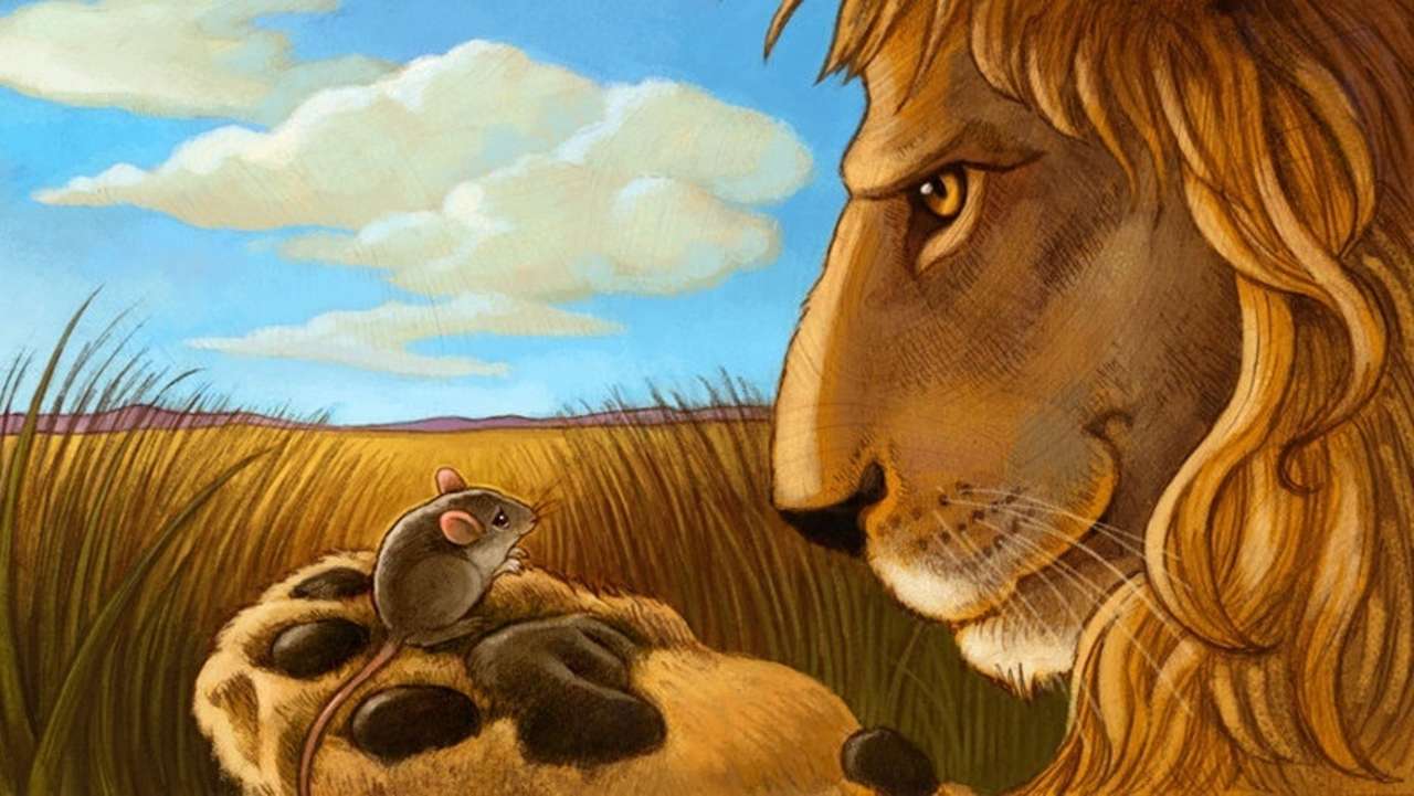 лев і миша пазл онлайн