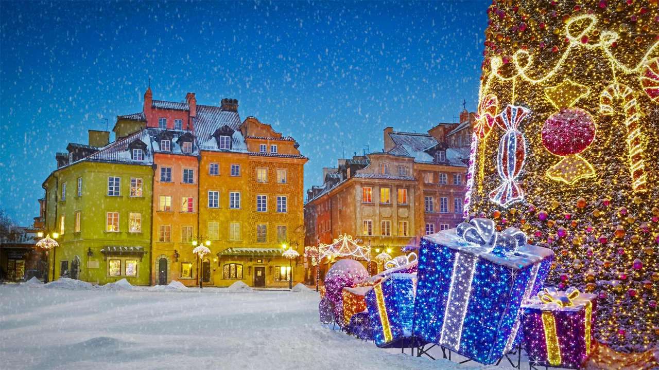 Βαρσοβία τα Χριστούγεννα παζλ online